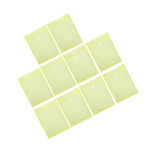 Transparente Umschläge in Rechtsgröße mit Kordelverschluss, große Kapazität, erweiterbare Aktenordner, Tasche, Dokumenten-Organizer, Taschen, 10 Stück von DAYnagh