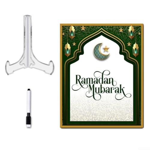 Acryl Ramadan Kalender Board Festliche Tischdekoration Eid Al Fitr Erinnerung (BT311) von DAZZLEEX