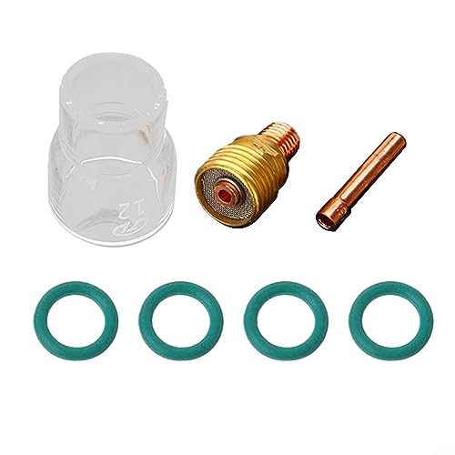 DAZZLEEX 1 Satz Glas Schild Tasse Und Gas Objektiv Kit Für WP-9/20/25 Serie WIG Schweißbrenner Mit 4 O-Ringen, 2,4 mm DAZZLEEX 1 Satz Glas Schild Tasse Und Gas Objektiv Kit Für WP-9/20/25 Serie WIG Schweißbrenner Mit 4 O-Ringen, 2,4 mm von DAZZLEEX