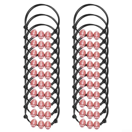 DAZZLEEX 20 Stück Sport-Charm-Armbänder für Jungen, perfekt für Sportveranstaltungen und Partygeschenke (Fußball) von DAZZLEEX