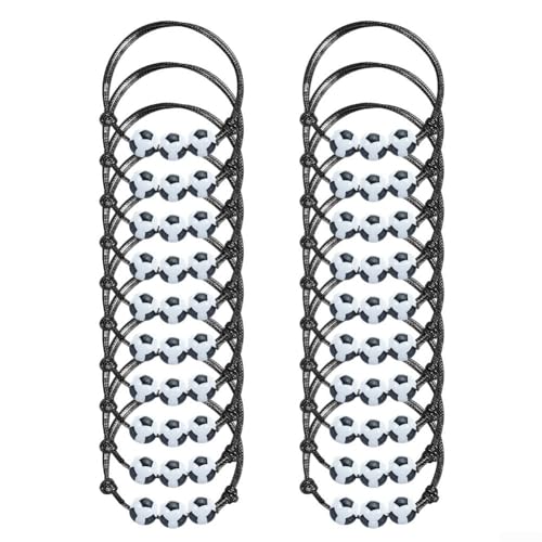 DAZZLEEX 20 Stück Sport-Charm-Armbänder für Jungen, perfekt für Sportveranstaltungen und Partygeschenke (Fußball) von DAZZLEEX