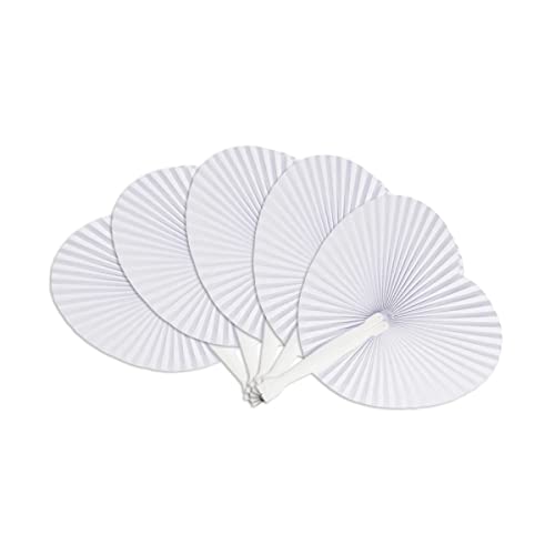 DAZZLEEX Handfächer Papier Handfächer Muttertagspapier Kleine Geschenke Weiß Weißes Herz Bambus DAZZLEEX Handfächer Papier Handfächer Muttertagspapier Kleine Geschenke Weiß Weißes Herz Bambus von DAZZLEEX