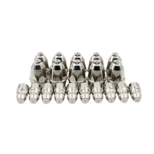 DAZZLEEX P-80 Plasmaschneidbrenner, 1,3 mm - 60 A, P80, CNC, Plasma-Taschenlampe, Elektrodendüse, 10 Stück Elektroden mit 10 Düsen von DAZZLEEX