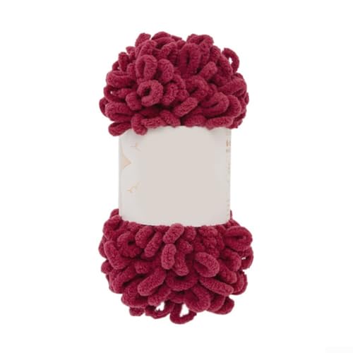 Flauschiges, grobes Garn, 100 g, weiches Polyester-Fingerschlaufengarn für gemütliche Babydecken (010) von DAZZLEEX