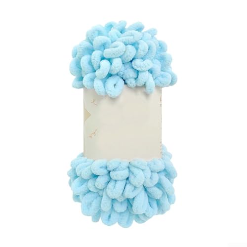 Flauschiges, grobes Garn, 100 g, weiches Polyester-Fingerschlaufengarn für gemütliche Babydecken (018) von DAZZLEEX