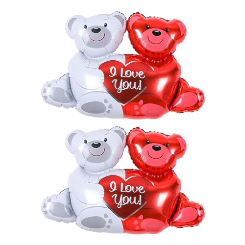 2 Stück Bären-Umarmungsballons, Folienballons, herzförmige Ballons, Teddybär-Ballons, Hochzeits- und Party-Dekorationsballons, wiederverwendbare Ballons, personalisierte Design-Ballons 2 Stück Bären-Umarmungsballons, Folienballons, herzförmige Ballons, Teddybär-Ballons, Hochzeits- und Party-Dekorationsballons, wiederverwendbare Ballons, personalisierte Design-Ballons von DAZZLUXE