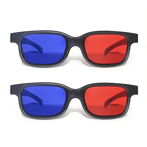 DAZZLUXE 2 Stück Rote Und Blaue 3D-Brille, Rote Und Blaue Brille, 3D-Brille, 3D-Sonnenbrille, Antibeschlag- Und Anti-Kratz-Gläser, Geeignet Für Lichtshows, Urlaubspartys, Heimkinos, Kinos DAZZLUXE 2 Stück Rote Und Blaue 3D-Brille, Rote Und Blaue Brille, 3D-Brille, 3D-Sonnenbrille, Antibeschlag- Und Anti-Kratz-Gläser, Geeignet Für Lichtshows, Urlaubspartys, Heimkinos, Kinos von DAZZLUXE