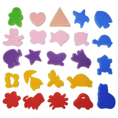DAZZLUXE 24-Teiliges Malschwämmchen, Malschwamm-Set, Mehrförmige Schwammstempel, Bunte Muster-Schwamm-Malwerkzeuge, DIY-Malwerkzeuge Für Kinder, Bastel-Malwerkzeuge DAZZLUXE 24-Teiliges Malschwämmchen, Malschwamm-Set, Mehrförmige Schwammstempel, Bunte Muster-Schwamm-Malwerkzeuge, DIY-Malwerkzeuge Für Kinder, Bastel-Malwerkzeuge von DAZZLUXE