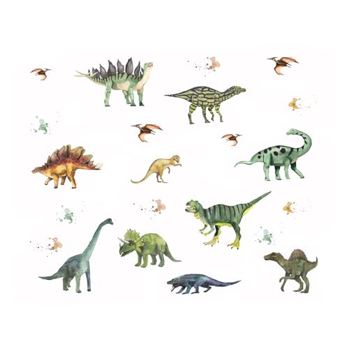 Set mit 14 Dinosaurier-Wandaufklebern, Kinder-Wandaufklebern, Dinosaurier-Schlafzimmerdekoration, Jungen-Wandaufkleber, Safari-Wandaufkleber, Kinderzimmer-Wandaufkleber Set mit 14 Dinosaurier-Wandaufklebern, Kinder-Wandaufklebern, Dinosaurier-Schlafzimmerdekoration, Jungen-Wandaufkleber, Safari-Wandaufkleber, Kinderzimmer-Wandaufkleber von DAZZLUXE