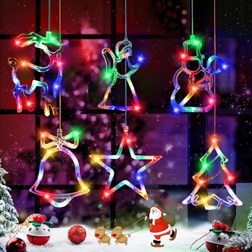 DAZZTIME Weihnachten Dekorative Fenster Licht,6 Stück LED Saugnapf Weihnachten Lichter,LED Fensterlicht Saugnapf,Weihnachtsdeko Fenster,Weihnachtsbeleuchtung,LED Fensterdeko Weihnachten DAZZTIME Weihnachten Dekorative Fenster Licht,6 Stück LED Saugnapf Weihnachten Lichter,LED Fensterlicht Saugnapf,Weihnachtsdeko Fenster,Weihnachtsbeleuchtung,LED Fensterdeko Weihnachten von DAZZTIME