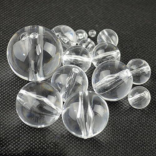 4–30 mm transparente Acrylperle, große runde Perlen, gerades Loch, lose Perlen für Vorhang, dekoratives Zubehör, 20 mm, 20 Stück von DBDJWHJ
