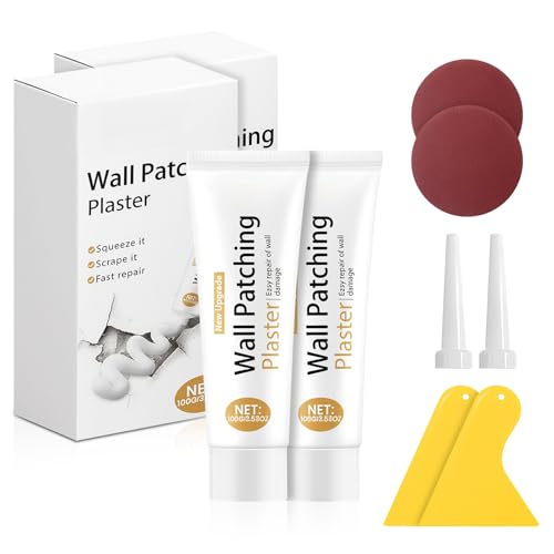 100g Spachtelmasse Weiß Innen - 2 Sets Wall Repair Kit, für Löcher Wand Füllen, 2 Ziehklinge, 2 Schleifpapier, 2 Düsenverlängerung, Löcher Wand Füllen Weiß für die Schnelle Reparatur von Rissen 100g Spachtelmasse Weiß Innen - 2 Sets Wall Repair Kit, für Löcher Wand Füllen, 2 Ziehklinge, 2 Schleifpapier, 2 Düsenverlängerung, Löcher Wand Füllen Weiß für die Schnelle Reparatur von Rissen von DBTW