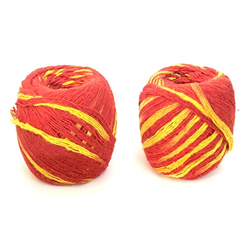 Moli-Faden, rot, gelb, Baumwolle, Heiliges Dhaga, Mauli, Roli, Indien, Heiliges Rot, Baumwolle, Rituale, Puja, Gebet, Handgelenkband, religiöses Pooja-Zubehör, Mauli, Kalawa, Moli, Hindu, Set 2 Moli-Faden, rot, gelb, Baumwolle, Heiliges Dhaga, Mauli, Roli, Indien, Heiliges Rot, Baumwolle, Rituale, Puja, Gebet, Handgelenkband, religiöses Pooja-Zubehör, Mauli, Kalawa, Moli, Hindu, Set 2 von DBY