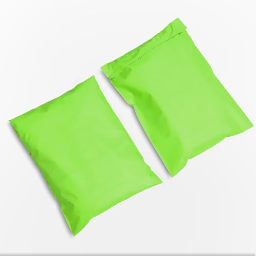 Farbige Versandtaschen aus Polyethylen, flexible Versandtaschen mit selbstschließendem Verschluss, leicht (32 x 45 cm), Grün, 1000 Stück von DC VOLTAGE