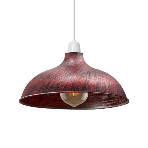 Retro-Metall-Lampenschirm, Vintage-Stil, Deckeninsel-Lampenschirm, nicht elektrisch, 36 cm, einfache Montage, gebogener Küchenlampenschirm, Büro, Wohnzimmer, Lampenschirm mit Reduzierring Retro-Metall-Lampenschirm, Vintage-Stil, Deckeninsel-Lampenschirm, nicht elektrisch, 36 cm, einfache Montage, gebogener Küchenlampenschirm, Büro, Wohnzimmer, Lampenschirm mit Reduzierring von DC Voltage