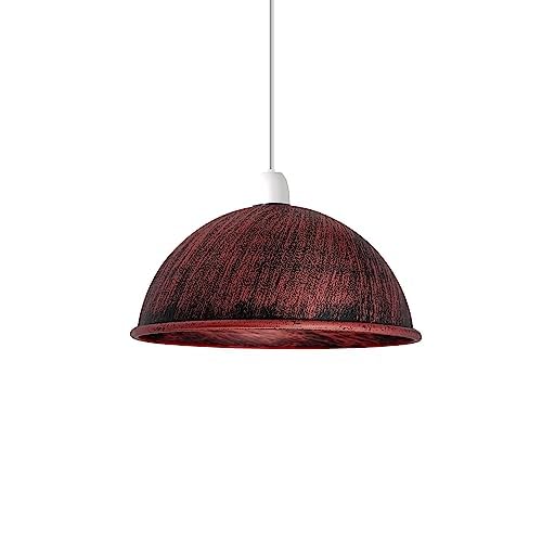 Retro-Metall-Lampenschirm im Vintage-Stil - Deckeninsel, 30 cm, Einfache Montage, Gebogen für Küche, Büro, Wohnzimmer - Mit Reduzierring (S2-Rustic) von DC Voltage