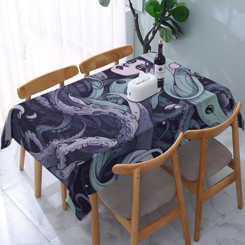 DCARSETCV Bedruckte rechteckige Tischdecke, Motiv: Die Meereshexe, 183 x 137 cm, waschbare Tischdecke für Küche, Esszimmer, Hochzeit, Partys DCARSETCV Bedruckte rechteckige Tischdecke, Motiv: Die Meereshexe, 183 x 137 cm, waschbare Tischdecke für Küche, Esszimmer, Hochzeit, Partys von DCARSETCV