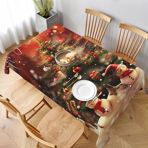 DCARSETCV Bedruckte rechteckige Tischdecke mit Aufschrift "Merry Christmas", 228 x 152 cm, Stofftischdecke, waschbar, Tischdecke für Küche, Esszimmer, Dekoration, Hochzeitsfeiern DCARSETCV Bedruckte rechteckige Tischdecke mit Aufschrift "Merry Christmas", 228 x 152 cm, Stofftischdecke, waschbar, Tischdecke für Küche, Esszimmer, Dekoration, Hochzeitsfeiern von DCARSETCV