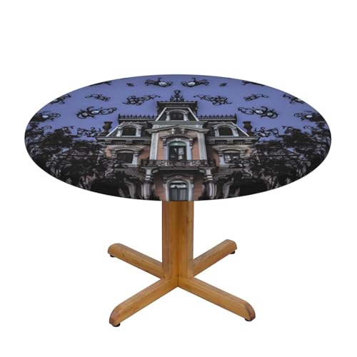 DCARSETCV Haunted Mansion bedruckte runde Tischdecke, kleine Größe, Stofftischdecke, waschbar, Tischdecke mit elastischem Rand, für Küche, Esszimmer, Hochzeit, Partys DCARSETCV Haunted Mansion bedruckte runde Tischdecke, kleine Größe, Stofftischdecke, waschbar, Tischdecke mit elastischem Rand, für Küche, Esszimmer, Hochzeit, Partys von DCARSETCV