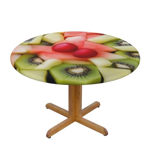 DCARSETCV Kiwi Wassermelone bedruckte runde Tischdecke, mittelgroß, Stofftischdecke, waschbar, Tischdecke mit elastischem Rand, für Küche, Esszimmer, Hochzeit, Partys DCARSETCV Kiwi Wassermelone bedruckte runde Tischdecke, mittelgroß, Stofftischdecke, waschbar, Tischdecke mit elastischem Rand, für Küche, Esszimmer, Hochzeit, Partys von DCARSETCV