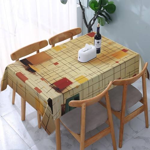 DCARSETCV Mid Century Tischdecke, modern, bedruckt, rechteckig, 183 x 137 cm, waschbar, Tischdecke für Küche, Esszimmer, Hochzeit, Partys DCARSETCV Mid Century Tischdecke, modern, bedruckt, rechteckig, 183 x 137 cm, waschbar, Tischdecke für Küche, Esszimmer, Hochzeit, Partys von DCARSETCV