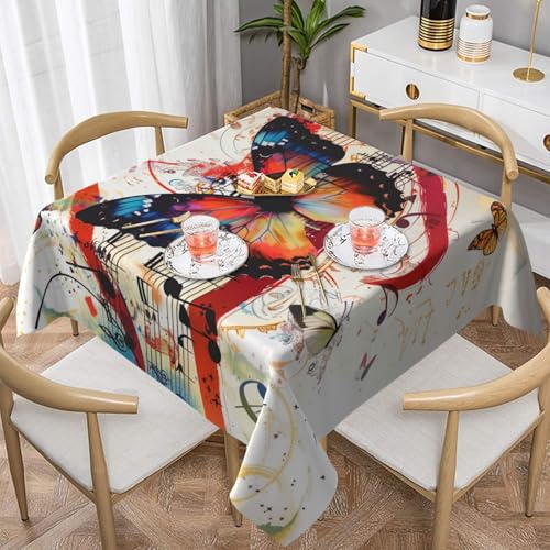 DCARSETCV Musica Tischdecke, bedruckt, quadratisch, 137,2 x 137,2 cm, Stoff-Tischdecke, waschbar, Tischdecke für Küche, Esszimmer, Hochzeit, Partys DCARSETCV Musica Tischdecke, bedruckt, quadratisch, 137,2 x 137,2 cm, Stoff-Tischdecke, waschbar, Tischdecke für Küche, Esszimmer, Hochzeit, Partys von DCARSETCV