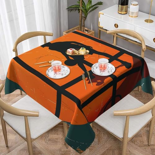 DCARSETCV Quadratische Tischdecke, Basketball-Kunstdruck, 137,2 x 137,2 cm, Stoff-Tischdecke, waschbar, Tischdecke für Küche, Esszimmer, Dekoration, Hochzeitsfeiern DCARSETCV Quadratische Tischdecke, Basketball-Kunstdruck, 137,2 x 137,2 cm, Stoff-Tischdecke, waschbar, Tischdecke für Küche, Esszimmer, Dekoration, Hochzeitsfeiern von DCARSETCV