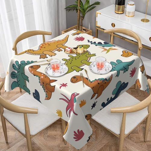DCARSETCV Quadratische Tischdecke mit Dinosaurier-Muster, 137,2 x 137,2 cm, Stoff-Tischdecke, waschbar, Tischdecke für Küche, Esszimmer, Dekoration, Hochzeitsfeiern DCARSETCV Quadratische Tischdecke mit Dinosaurier-Muster, 137,2 x 137,2 cm, Stoff-Tischdecke, waschbar, Tischdecke für Küche, Esszimmer, Dekoration, Hochzeitsfeiern von DCARSETCV