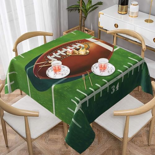 DCARSETCV Quadratische Tischdecke mit Fußballfeld- und Ball-Druck, 152,4 x 152,4 cm, Stoff-Tischdecke, waschbar, Tischdecke für Küche, Esszimmer, Hochzeit, Partys DCARSETCV Quadratische Tischdecke mit Fußballfeld- und Ball-Druck, 152,4 x 152,4 cm, Stoff-Tischdecke, waschbar, Tischdecke für Küche, Esszimmer, Hochzeit, Partys von DCARSETCV
