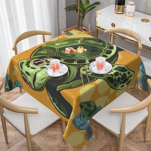 DCARSETCV Quadratische Tischdecke mit Meeresschildkrötenmuster, 137,2 x 137,2 cm, waschbar, Tischdecke für Küche, Esszimmer, Hochzeit, Partys DCARSETCV Quadratische Tischdecke mit Meeresschildkrötenmuster, 137,2 x 137,2 cm, waschbar, Tischdecke für Küche, Esszimmer, Hochzeit, Partys von DCARSETCV