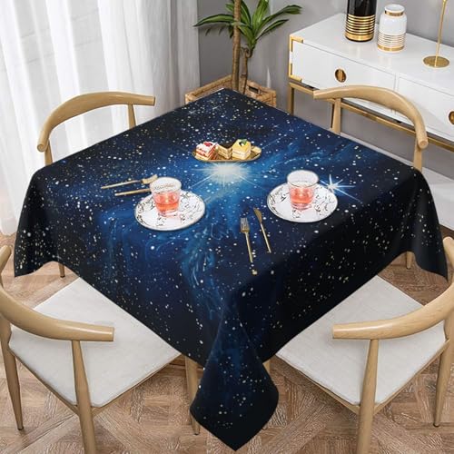 DCARSETCV Quadratische Tischdecke mit Sternenmotiv, 152,4 x 152,4 cm, waschbar, Tischdecke für Küche, Esszimmer, Hochzeit, Partys DCARSETCV Quadratische Tischdecke mit Sternenmotiv, 152,4 x 152,4 cm, waschbar, Tischdecke für Küche, Esszimmer, Hochzeit, Partys von DCARSETCV