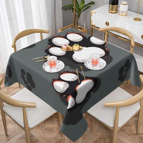 DCARSETCV Quadratische Tischdecke mit Tierfußabdrücken, 137,2 x 137,2 cm, Stoff-Tischdecke, waschbar, Tischdecke für Küche, Esszimmer, Dekoration, Hochzeitsfeiern DCARSETCV Quadratische Tischdecke mit Tierfußabdrücken, 137,2 x 137,2 cm, Stoff-Tischdecke, waschbar, Tischdecke für Küche, Esszimmer, Dekoration, Hochzeitsfeiern von DCARSETCV