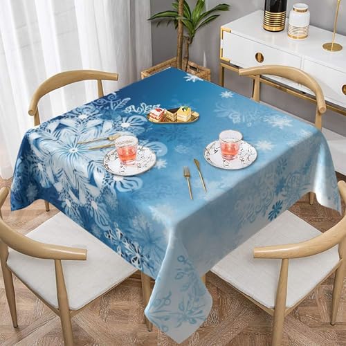 DCARSETCV Quadratische Tischdecke mit Weihnachtsschneeflocken-Motiv, 137,2 x 137,2 cm, Stoff-Tischdecke, waschbar, Tischdecke für Küche, Esszimmer, Hochzeit, Partys DCARSETCV Quadratische Tischdecke mit Weihnachtsschneeflocken-Motiv, 137,2 x 137,2 cm, Stoff-Tischdecke, waschbar, Tischdecke für Küche, Esszimmer, Hochzeit, Partys von DCARSETCV