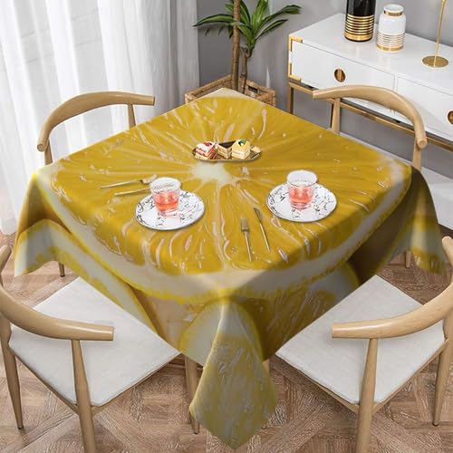 DCARSETCV Quadratische Tischdecke mit Zitronenmuster, 152,4 x 152,4 cm, waschbar, Tischdecke für Küche, Esszimmer, Hochzeit, Partys DCARSETCV Quadratische Tischdecke mit Zitronenmuster, 152,4 x 152,4 cm, waschbar, Tischdecke für Küche, Esszimmer, Hochzeit, Partys von DCARSETCV