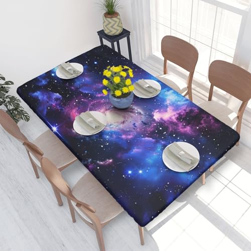 DCARSETCV Rechteckige Tischdecke, Motiv: Galaxie, Stern, Weltraum, bedruckt, Blumendruck, passend für 120 cm, Stoff, elastischer Rand, Tischdecke für Küche, Esszimmer, Party, Hochzeit DCARSETCV Rechteckige Tischdecke, Motiv: Galaxie, Stern, Weltraum, bedruckt, Blumendruck, passend für 120 cm, Stoff, elastischer Rand, Tischdecke für Küche, Esszimmer, Party, Hochzeit von DCARSETCV
