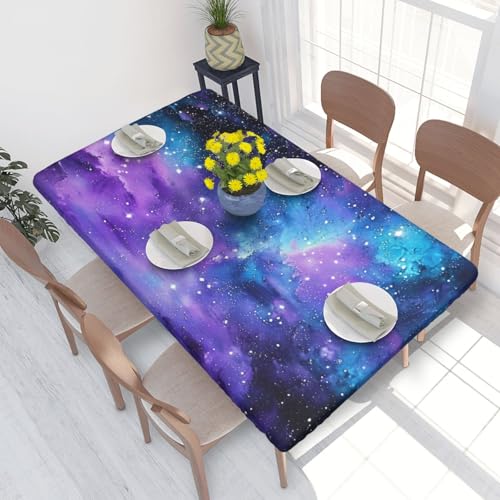 DCARSETCV Rechteckige Tischdecke, Motiv: Weltraum, bunte Wolken, bedruckt, Blumendruck, passend für 120 cm, Stoff, elastischer Rand, Tischdecke für Küche, Esszimmer, Party, Hochzeit DCARSETCV Rechteckige Tischdecke, Motiv: Weltraum, bunte Wolken, bedruckt, Blumendruck, passend für 120 cm, Stoff, elastischer Rand, Tischdecke für Küche, Esszimmer, Party, Hochzeit von DCARSETCV