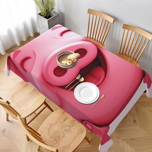 DCARSETCV Rechteckige Tischdecke, Motiv: lächelnde Tiere, bedruckt, 228 x 152 cm, Stofftischdecke, waschbar, Tischdecke für Küche, Esszimmer, Dekoration, Hochzeitsfeiern DCARSETCV Rechteckige Tischdecke, Motiv: lächelnde Tiere, bedruckt, 228 x 152 cm, Stofftischdecke, waschbar, Tischdecke für Küche, Esszimmer, Dekoration, Hochzeitsfeiern von DCARSETCV