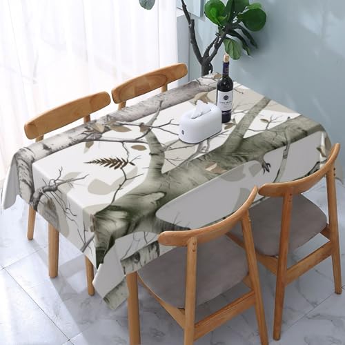 DCARSETCV Rechteckige Tischdecke, Motiv: weiße Bäume, Camouflage, 183 x 137 cm, waschbar, Tischdecke für Küche, Esszimmer, Hochzeit, Partys DCARSETCV Rechteckige Tischdecke, Motiv: weiße Bäume, Camouflage, 183 x 137 cm, waschbar, Tischdecke für Küche, Esszimmer, Hochzeit, Partys von DCARSETCV