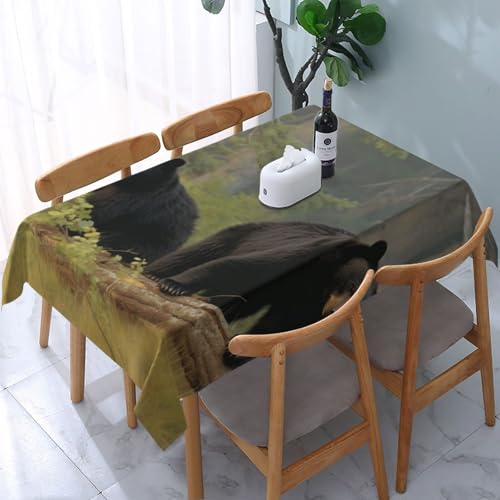 DCARSETCV Rechteckige Tischdecke, bedruckt, Motiv: schwarze Bären, 183 x 137 cm, waschbare Tischdecke für Küche, Esszimmer, Hochzeit, Partys DCARSETCV Rechteckige Tischdecke, bedruckt, Motiv: schwarze Bären, 183 x 137 cm, waschbare Tischdecke für Küche, Esszimmer, Hochzeit, Partys von DCARSETCV