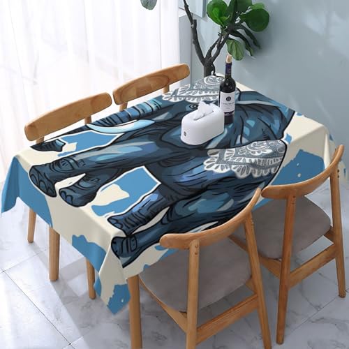 DCARSETCV Rechteckige Tischdecke mit Azteken-Elefantenmuster, 183 x 137 cm, Stoff-Tischdecke, waschbar, Tischdecke für Küche, Esszimmer, Dekoration, Hochzeitsfeiern DCARSETCV Rechteckige Tischdecke mit Azteken-Elefantenmuster, 183 x 137 cm, Stoff-Tischdecke, waschbar, Tischdecke für Küche, Esszimmer, Dekoration, Hochzeitsfeiern von DCARSETCV