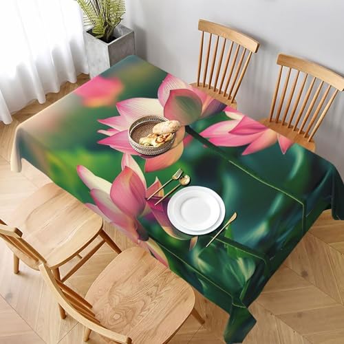 DCARSETCV Rechteckige Tischdecke mit Blumenmotiv, bedruckt, 228 x 152 cm, waschbare Tischdecke für Küche, Esszimmer, Hochzeit, Partys von DCARSETCV