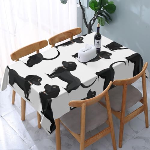 DCARSETCV Rechteckige Tischdecke mit Dackel-Motiv, 183 x 137 cm, waschbar, Tischdecke für Küche, Esszimmer, Hochzeit, Partys DCARSETCV Rechteckige Tischdecke mit Dackel-Motiv, 183 x 137 cm, waschbar, Tischdecke für Küche, Esszimmer, Hochzeit, Partys von DCARSETCV