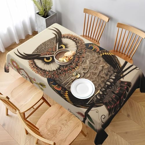 DCARSETCV Rechteckige Tischdecke mit Eulenmotiv, bedruckt, 228 x 152 cm, waschbar, Tischdecke für Küche, Esszimmer, Hochzeit, Partys DCARSETCV Rechteckige Tischdecke mit Eulenmotiv, bedruckt, 228 x 152 cm, waschbar, Tischdecke für Küche, Esszimmer, Hochzeit, Partys von DCARSETCV