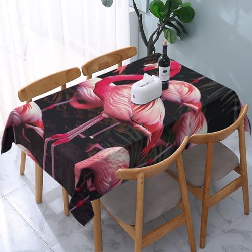 DCARSETCV Rechteckige Tischdecke mit Flamingo-Muster, 183 x 137 cm, Stoff-Tischdecke, waschbar, Tischdecke für Küche, Esszimmer, Dekoration, Hochzeitsfeiern DCARSETCV Rechteckige Tischdecke mit Flamingo-Muster, 183 x 137 cm, Stoff-Tischdecke, waschbar, Tischdecke für Küche, Esszimmer, Dekoration, Hochzeitsfeiern von DCARSETCV