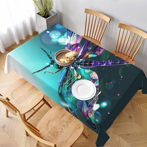 DCARSETCV Rechteckige Tischdecke mit Galaxie-Libellen-Druck, 228 x 152 cm, Stoff-Tischdecke, waschbar, Tischdecke für Küche, Esszimmer, Dekoration, Hochzeitsfeiern DCARSETCV Rechteckige Tischdecke mit Galaxie-Libellen-Druck, 228 x 152 cm, Stoff-Tischdecke, waschbar, Tischdecke für Küche, Esszimmer, Dekoration, Hochzeitsfeiern von DCARSETCV