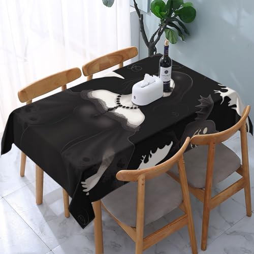 DCARSETCV Rechteckige Tischdecke mit Halloween-Gothic-Muster, 183 x 137 cm, Stoff-Tischdecke, waschbar, Tischdecke für Küche, Esszimmer, Dekoration, Hochzeitsfeiern DCARSETCV Rechteckige Tischdecke mit Halloween-Gothic-Muster, 183 x 137 cm, Stoff-Tischdecke, waschbar, Tischdecke für Küche, Esszimmer, Dekoration, Hochzeitsfeiern von DCARSETCV