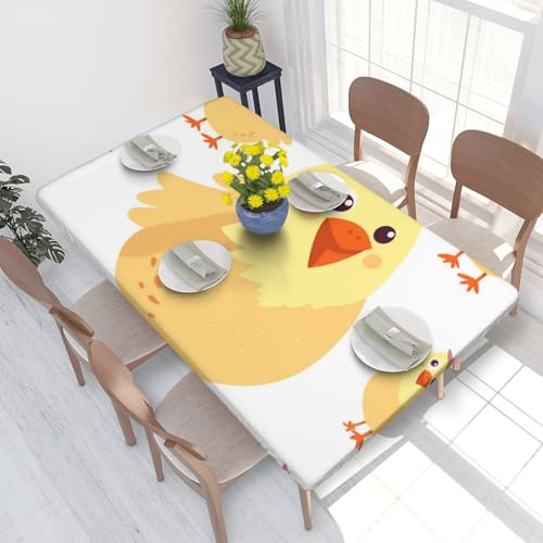 DCARSETCV Rechteckige Tischdecke mit Huhn-Motiv, bedruckt, Blumendruck, passend für 122 cm Tisch, Stoff, elastischer Rand, Tischdecke für Küche, Esszimmer, Party, Hochzeit DCARSETCV Rechteckige Tischdecke mit Huhn-Motiv, bedruckt, Blumendruck, passend für 122 cm Tisch, Stoff, elastischer Rand, Tischdecke für Küche, Esszimmer, Party, Hochzeit von DCARSETCV
