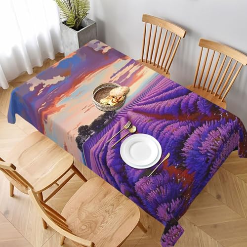 DCARSETCV Rechteckige Tischdecke mit Lavendelfeldern, bedruckt, 228 x 152 cm, Stoff-Tischdecke, waschbar, Tischdecke für Küche, Esszimmer, Hochzeit, Partys DCARSETCV Rechteckige Tischdecke mit Lavendelfeldern, bedruckt, 228 x 152 cm, Stoff-Tischdecke, waschbar, Tischdecke für Küche, Esszimmer, Hochzeit, Partys von DCARSETCV