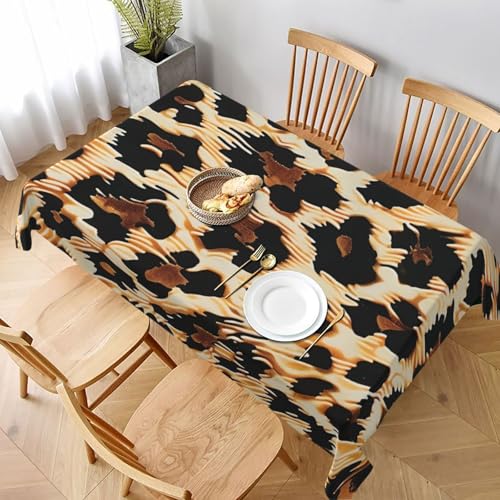 DCARSETCV Rechteckige Tischdecke mit Leopardenmuster, 228 x 152 cm, waschbare Tischdecke für Küche, Esszimmer, Hochzeit, Partys DCARSETCV Rechteckige Tischdecke mit Leopardenmuster, 228 x 152 cm, waschbare Tischdecke für Küche, Esszimmer, Hochzeit, Partys von DCARSETCV