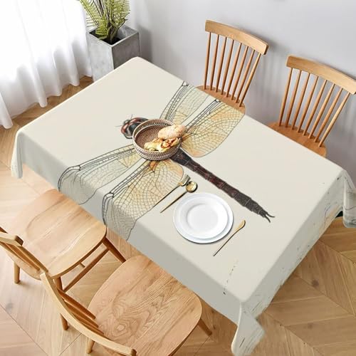 DCARSETCV Rechteckige Tischdecke mit Libellen-Druck, 228 x 152 cm, Stoff-Tischdecke, waschbar, Tischdecke für Küche, Esszimmer, Dekoration, Hochzeitsfeiern DCARSETCV Rechteckige Tischdecke mit Libellen-Druck, 228 x 152 cm, Stoff-Tischdecke, waschbar, Tischdecke für Küche, Esszimmer, Dekoration, Hochzeitsfeiern von DCARSETCV